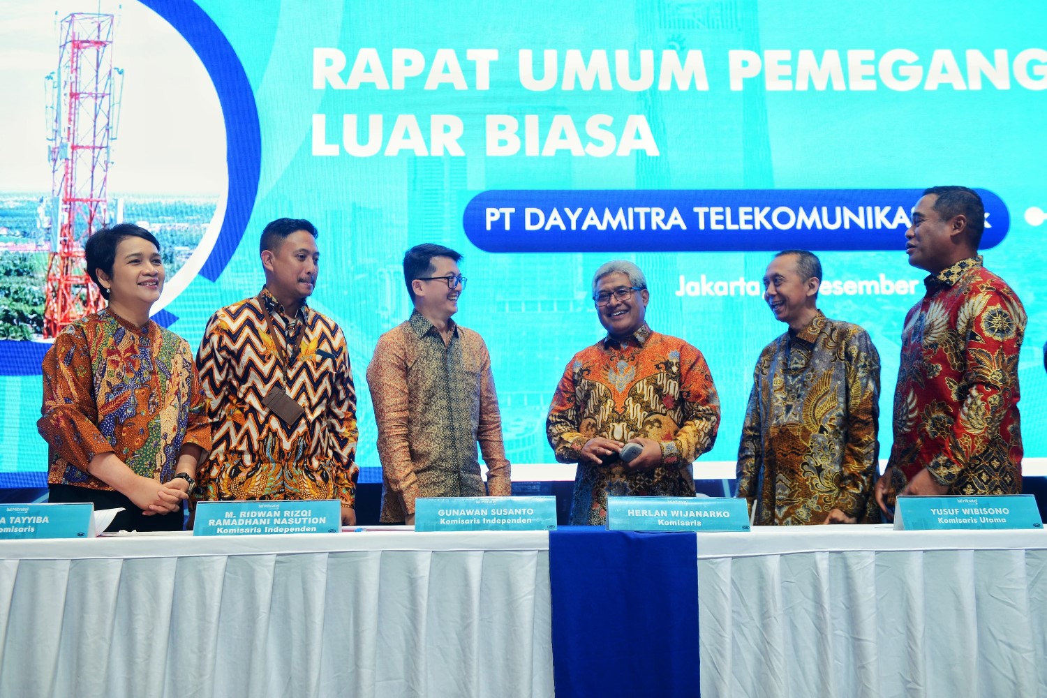 RUPSLB Mitratel menyetujui pengangkatan Gunawan Susanto sebagai komisaris independen dan Mira Tayyiba sebagai komisaris. DOK MITRATEL